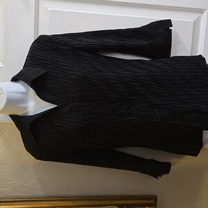 Croft & Barrow Black Button Down Stretch Top